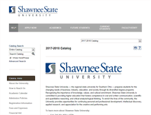 Tablet Screenshot of catalog.shawnee.edu